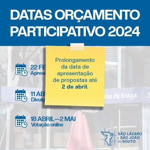 Prolongamento da Submiss&atilde;o de Candidaturas: Or&ccedil;amento Participativo 2024