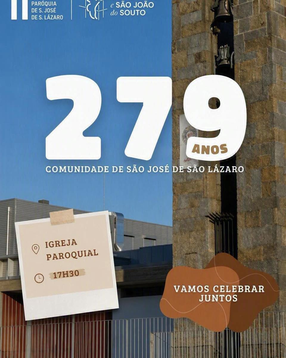 Celebra&ccedil;&atilde;o Eucar&iacute;stica dos 279 anos de S. Jos&eacute; de S. L&aacute;zaro 